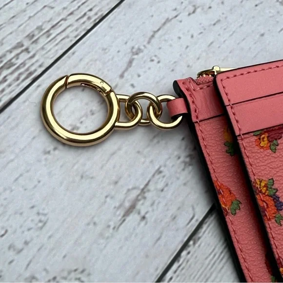 Coach Attachment Card Case Pink Lemonade - Picture 8 of 9